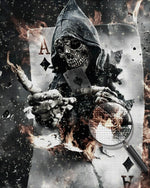 Poker Diamond A Skelett Diamond Painting