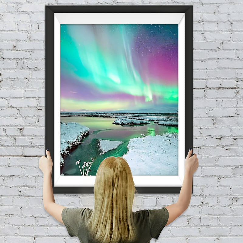Polarlicht im Winter Diamond Painting