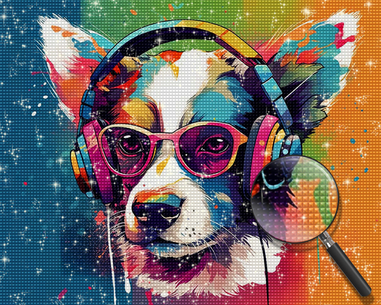 Pop-Art Bunter Hund Diamond Painting