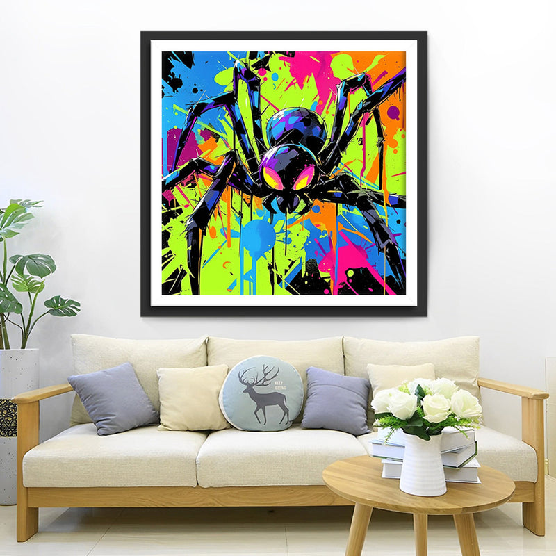 Pop Art Große Schwarze Spinne Diamond Painting