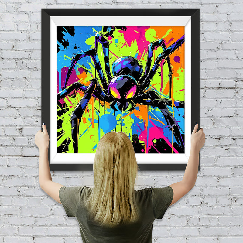 Pop Art Große Schwarze Spinne Diamond Painting