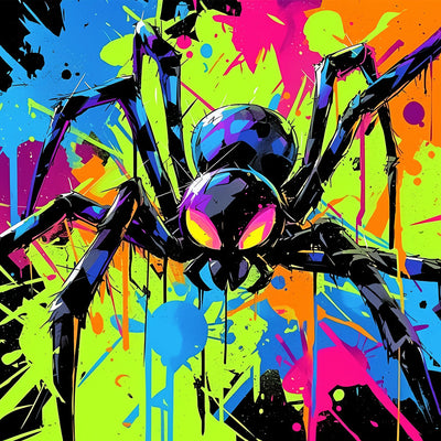 Pop Art Große Schwarze Spinne Diamond Painting