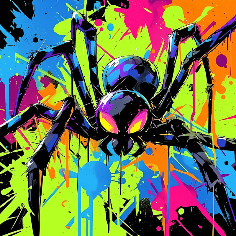 Pop Art Große Schwarze Spinne Diamond Painting