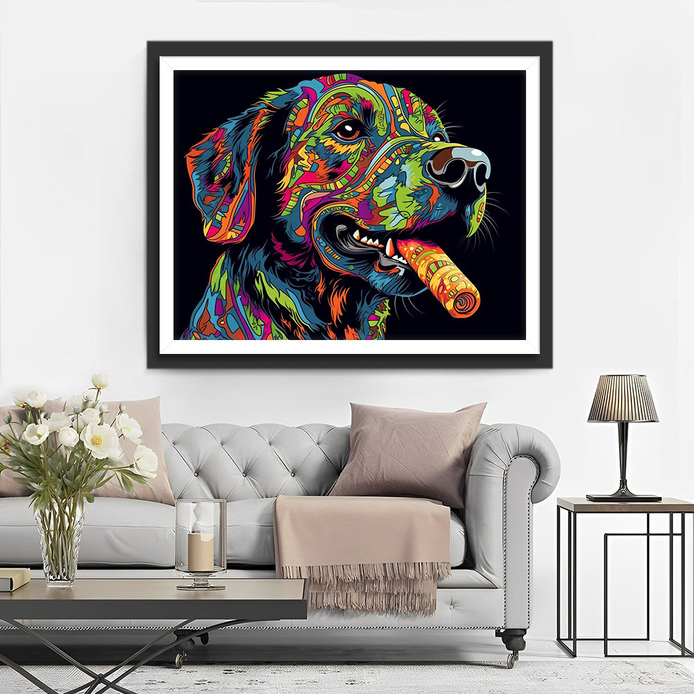 Pop Art Hund Diamond Painting