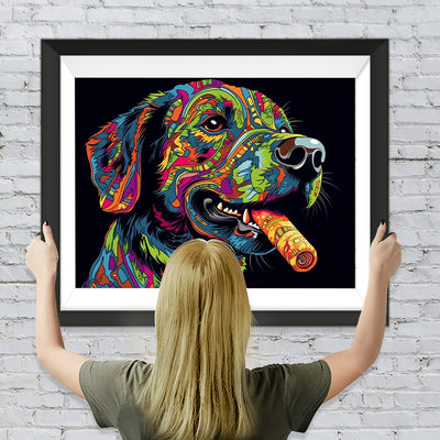 Pop Art Hund Diamond Painting