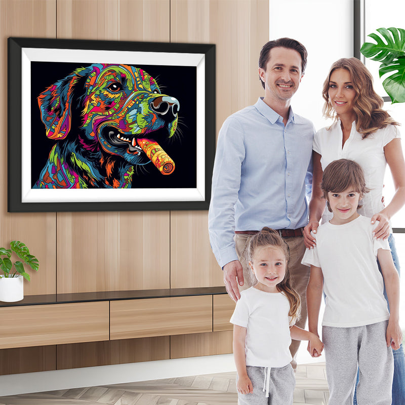 Pop Art Hund Diamond Painting