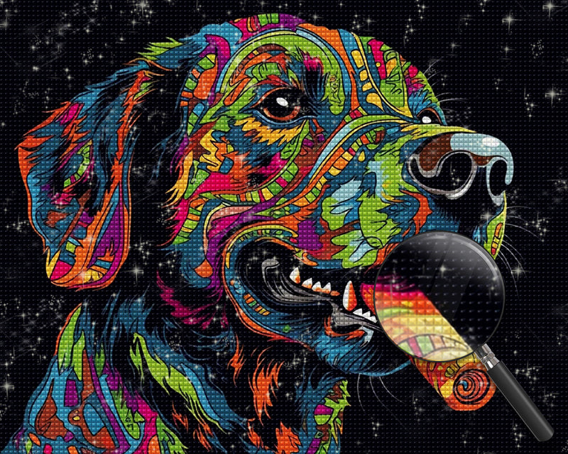 Pop Art Hund Diamond Painting