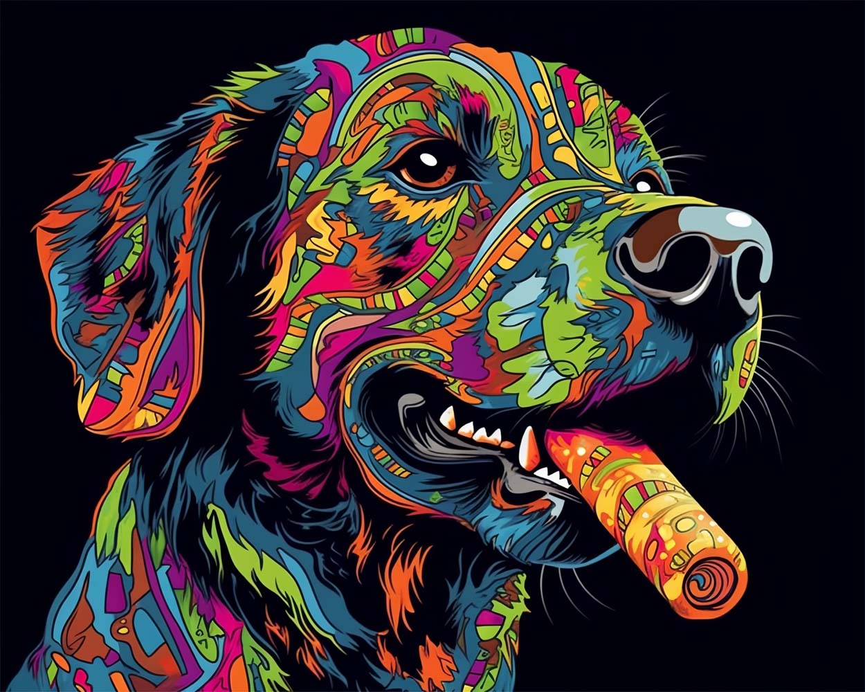Pop Art Hund Diamond Painting