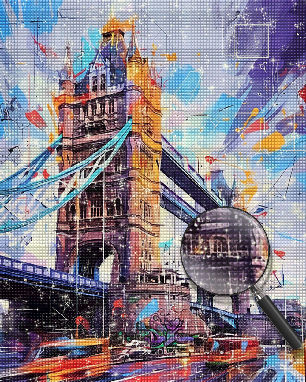 Pop Art London Tower Bridge Diamond Painting