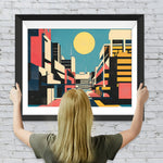 Pop Art Moderne Architektur und Mond Diamond Painting