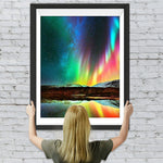 Prächtige Nordlichter und Schneeberge Diamond Painting