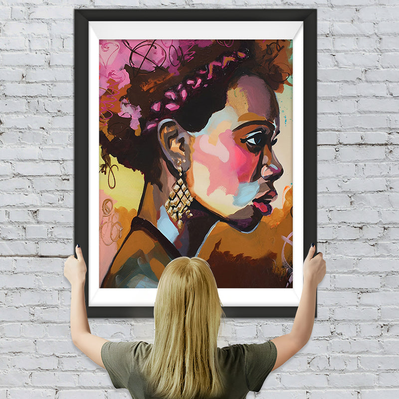 Profil der afrikanischen Frau Diamond Painting