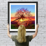 Pusteblume Sonnenuntergang Diamond Painting