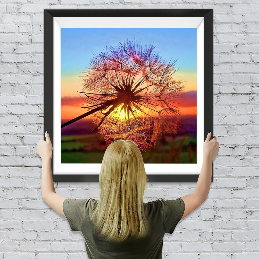Pusteblume Sonnenuntergang Diamond Painting