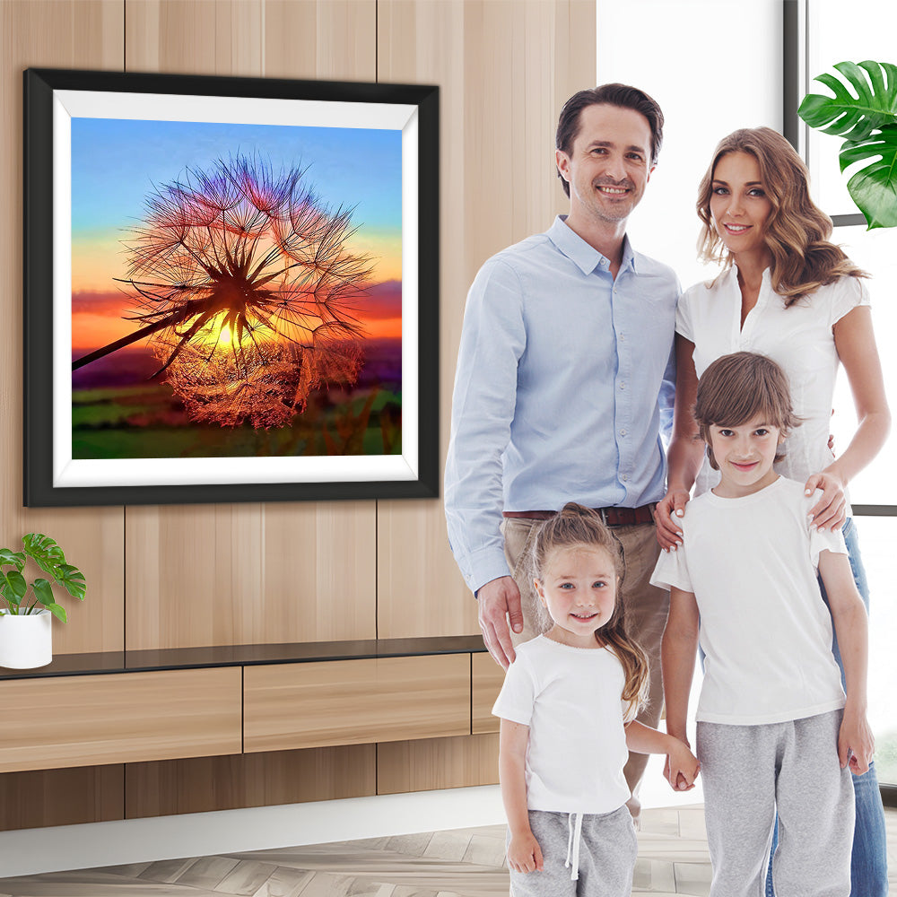 Pusteblume Sonnenuntergang Diamond Painting