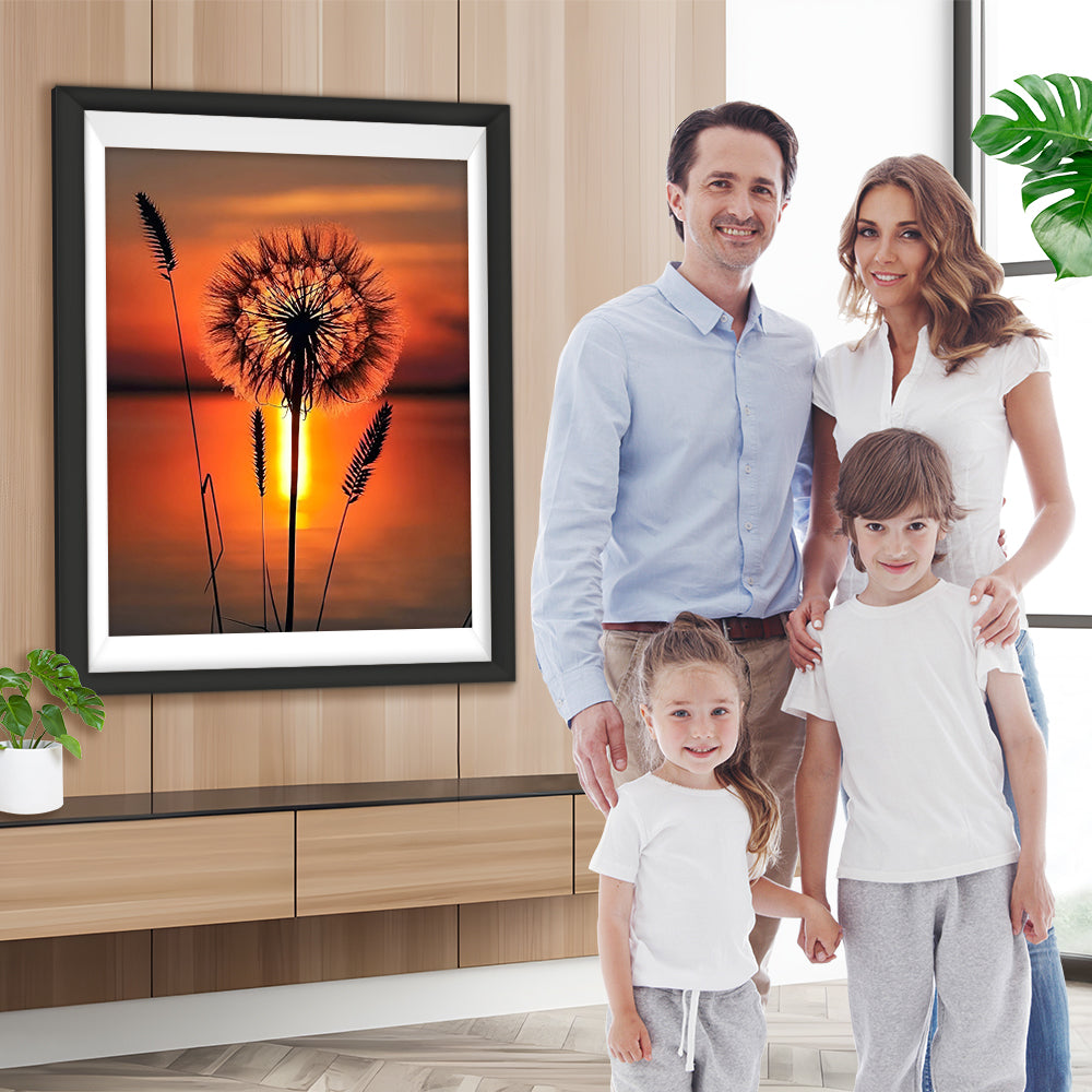 Pusteblume Sonnenuntergang Diamond Painting