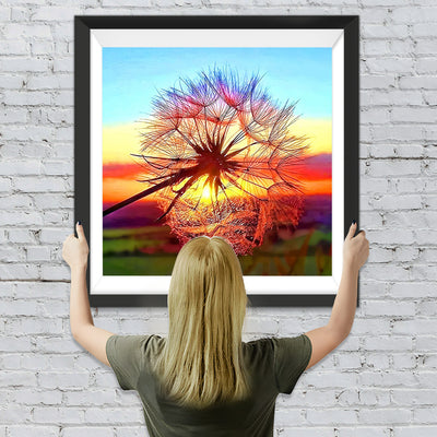 Pusteblume Sonnenuntergang Diamond Painting