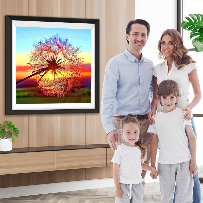 Pusteblume Sonnenuntergang Diamond Painting