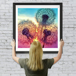 Pusteblumen bei Sonnenuntergang Diamond Painting