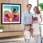 Pusteblumen bei Sonnenuntergang Diamond Painting