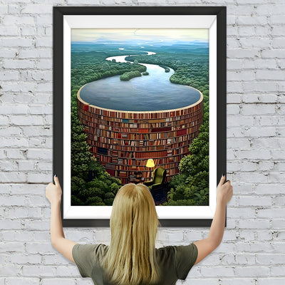 Regale Wasser Bücher Diamond Painting