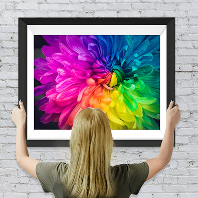 Regenbogen-Chrysantheme Diamond Painting