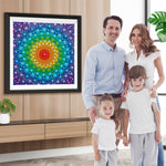 Regenbogen-Mandala Diamond Painting