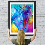 Regenbogen-Pferdpaar Diamond Painting