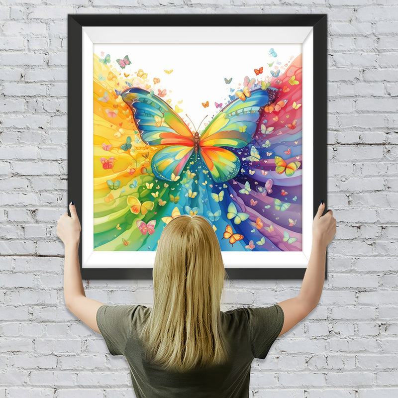 Regenbogen-Schmetterlingsgruppe Diamond Painting