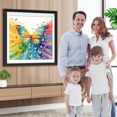Regenbogen-Schmetterlingsgruppe Diamond Painting