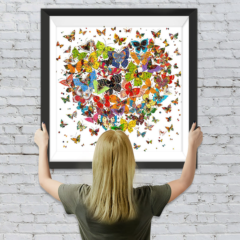 Reichlich herzförmige Schmetterlinge Diamond Painting