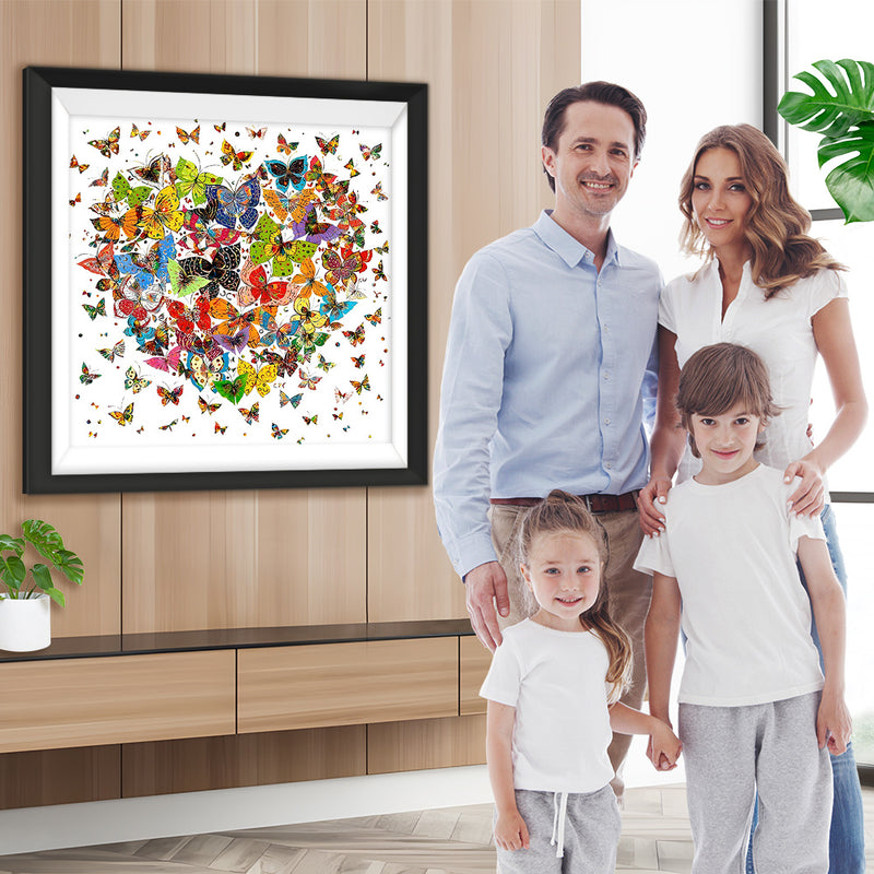 Reichlich herzförmige Schmetterlinge Diamond Painting