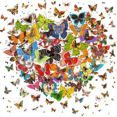 Reichlich herzförmige Schmetterlinge Diamond Painting
