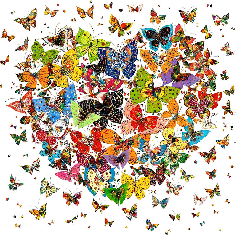 Reichlich herzförmige Schmetterlinge Diamond Painting