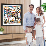 Retro Geometrische Kuh Diamond Painting