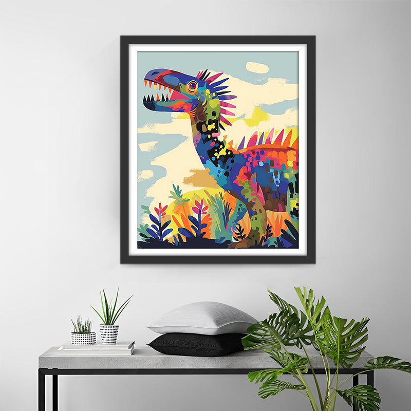 Riesige abstrakte bunte Dinosaurier Diamond Painting