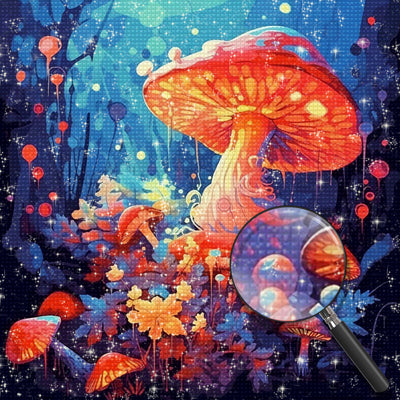 Riesige Glühpilze im Tal Diamond Painting