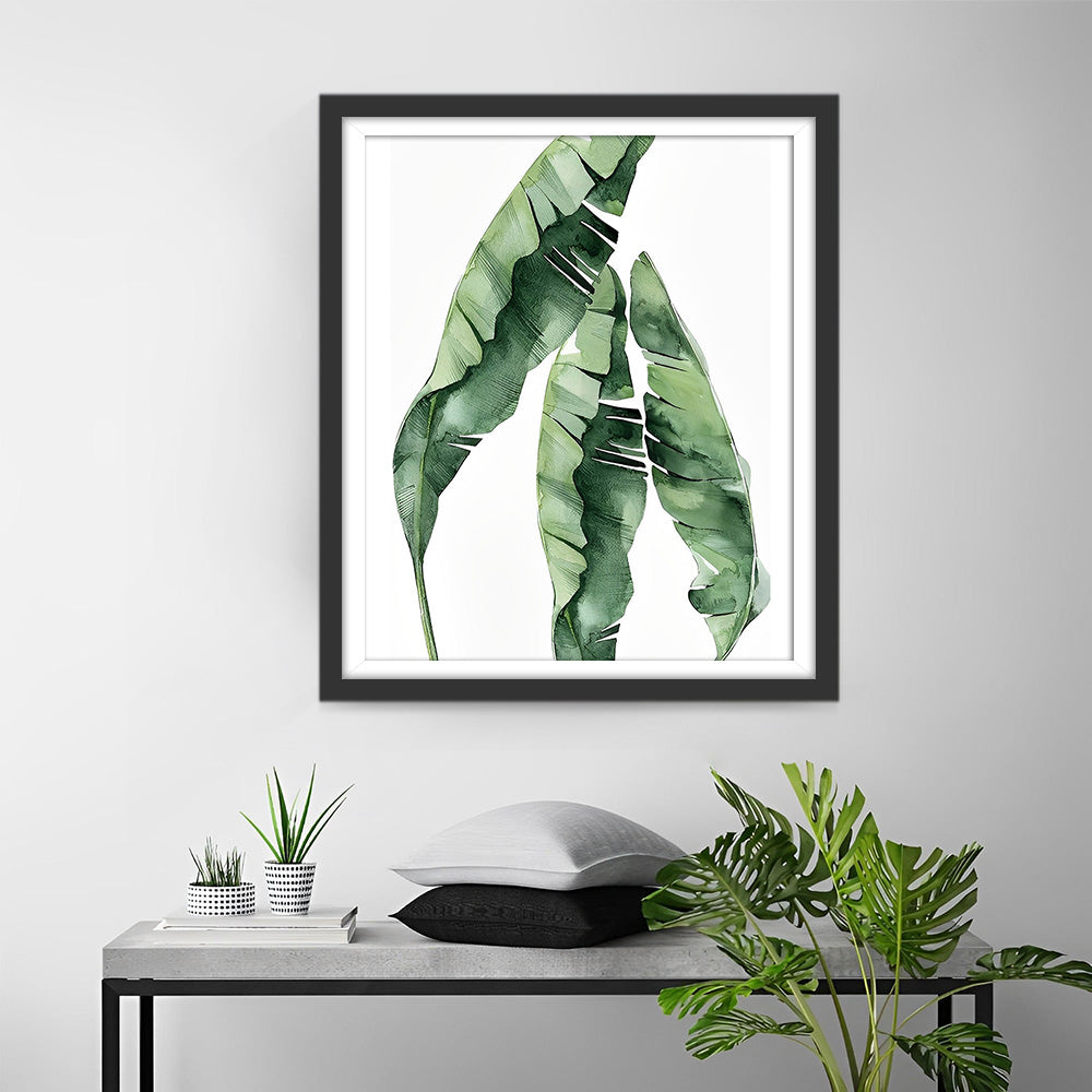 Riesige grüne Blätter Diamond Painting