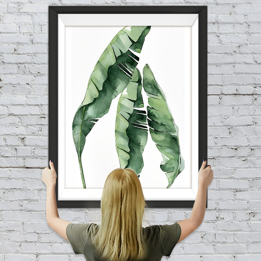 Riesige grüne Blätter Diamond Painting