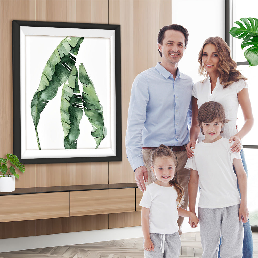 Riesige grüne Blätter Diamond Painting