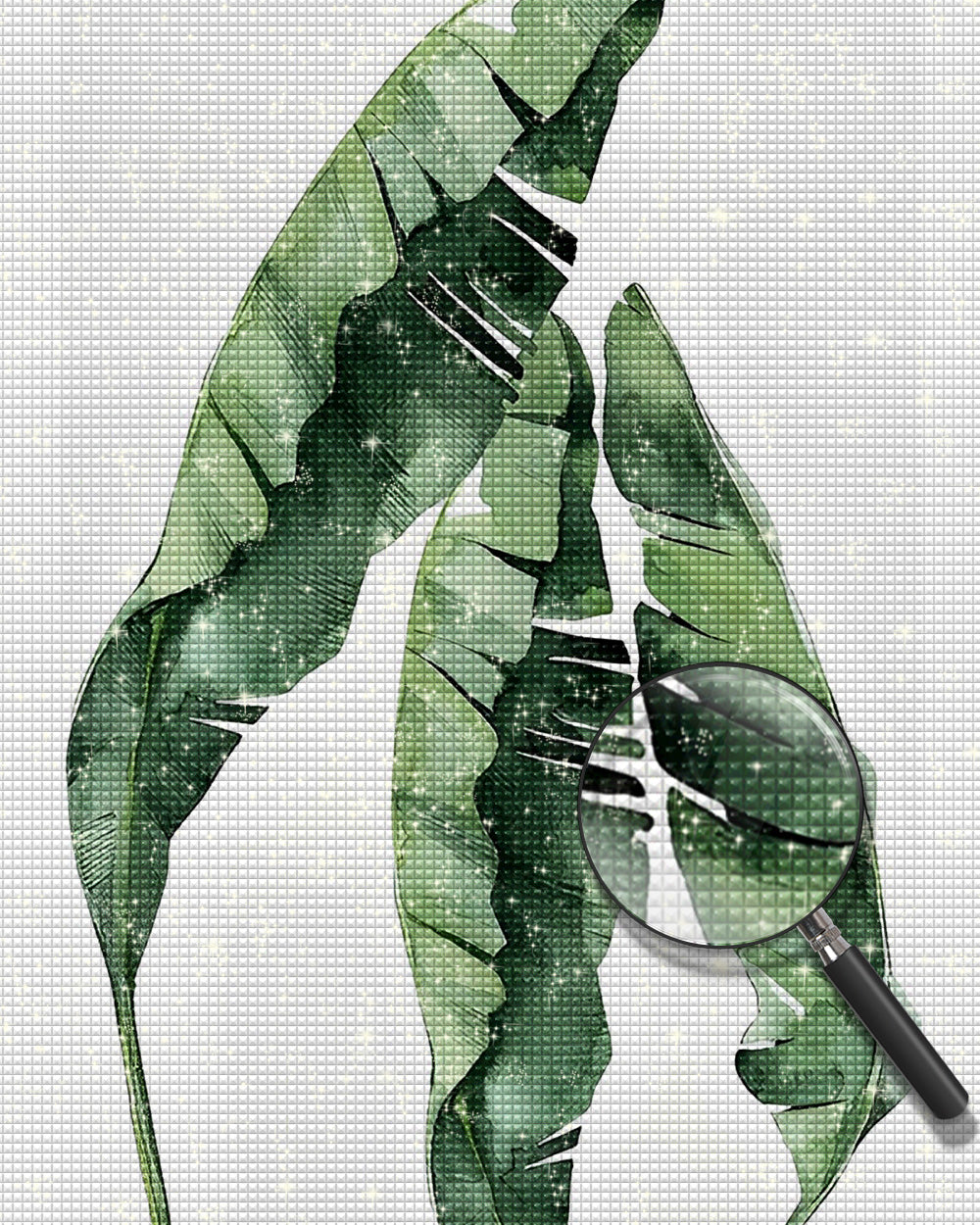 Riesige grüne Blätter Diamond Painting