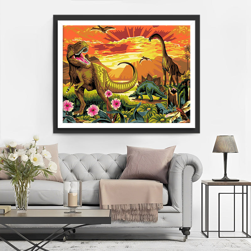 Riesige Jurassic Dinosaurier Diamond Painting