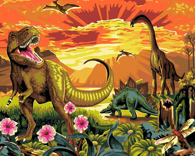 Riesige Jurassic Dinosaurier Diamond Painting