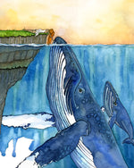 Riesige Wale und kleines Mädchen Diamond Painting