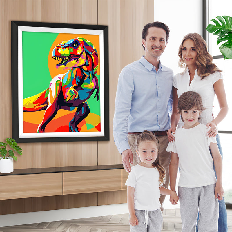 Riesiger farbenfroher Dinosaurier Diamond Painting