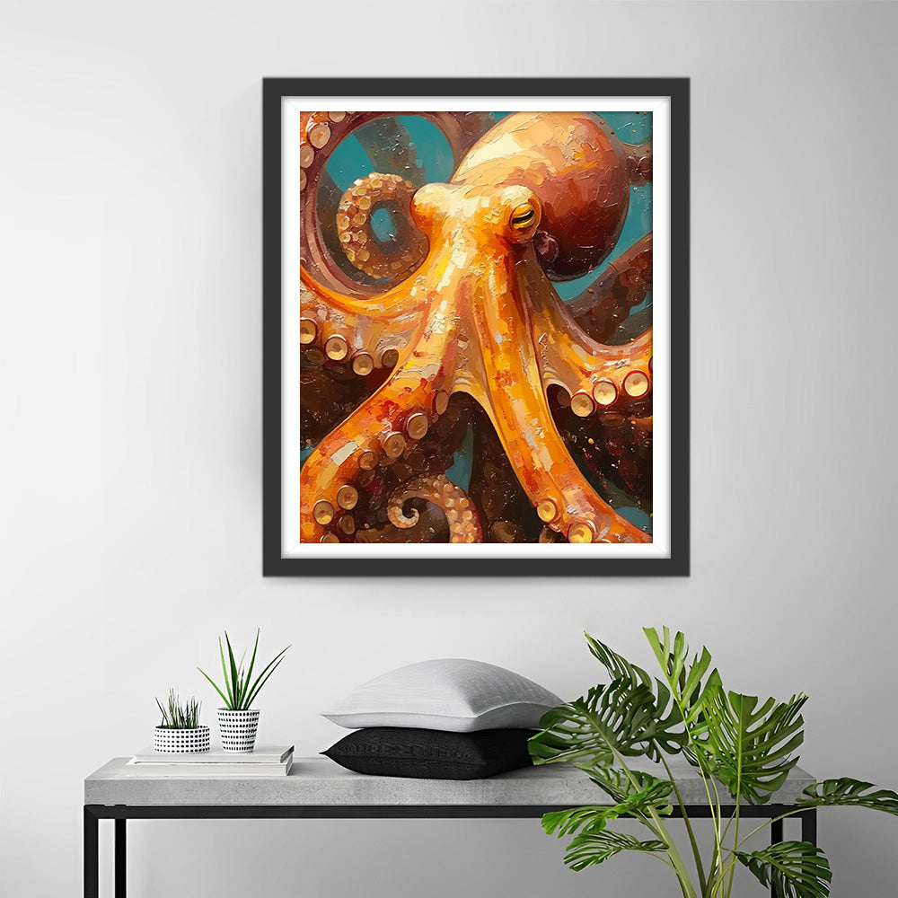 Riesiger Oktopus in der Tiefsee Diamond Painting