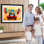 Rind beim Gewichtheben Diamond Painting