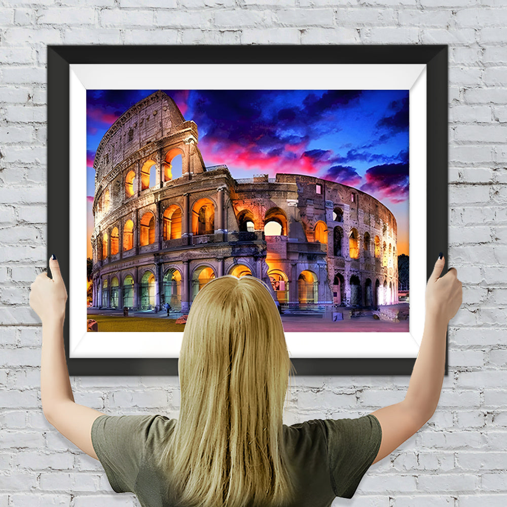 Römisches Kolosseum bei Nacht Diamond Painting