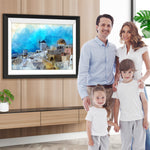 Romantisches Santorini Diamond Painting