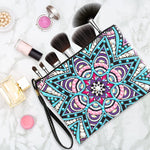 Rosa-blaues Mandala Diamond Painting Handgelenktasche